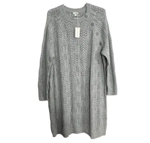 Sundance Damen Gr. XXL grau Leah Mae Pullover Kleid Wollmischung Freizeit - Bild 1 von 9