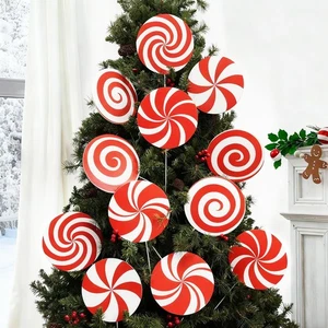 12 Piezas Grandes Caramelo Árbol de Navidad Decoraciones Menta Piruleta Navidad Pi... - Imagen 1 de 8