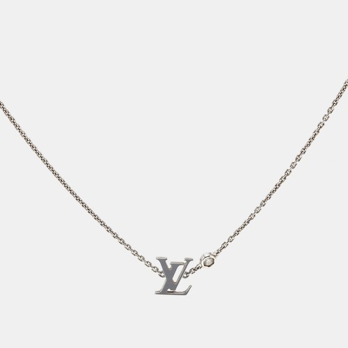 LOUIS VUITTON（LV） Collana Louis Vuitton in oro bianco 18 kt con diamanti e fiori di idillio