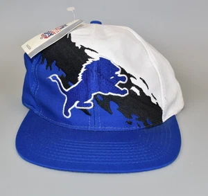 Detroit Lions Vintage Logo 7 Splash Twill Snapback Cap Hat - NWT - Picture 1 of 7