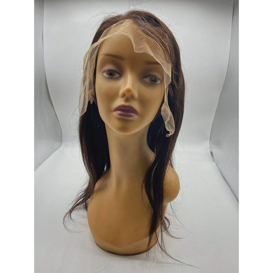 Peluca de cabello humano de encaje completo RIO recta natural negra -16"" Foto 1 de 3