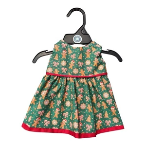 "Vestido hecho a mano para muñeca Cabbage Patch Kid 16"" - Pan de jengibre vacaciones de Navidad" - Imagen 1 de 1