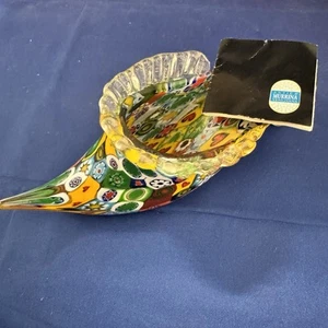 Murano Milleflori 5.5” Glass Colorful Slipper With Booklet Excellent Shape - Picture 1 of 6