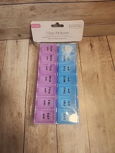 Weekly Pill Box Organizer Twice a Day 7 day AMPM Organizer Case Medicine - Picture 1 of 1