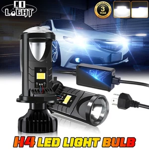 200W Mini Bi-LED Projector Lens Hi-Lo Beam Bulb H4/9003 Headlight Retrofit LHD - Picture 1 of 8