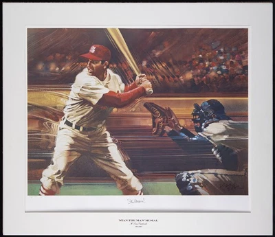 STAN "THE MAN" MUSIAL - LITHOGRAPH SIGNED - Image 1 of 3