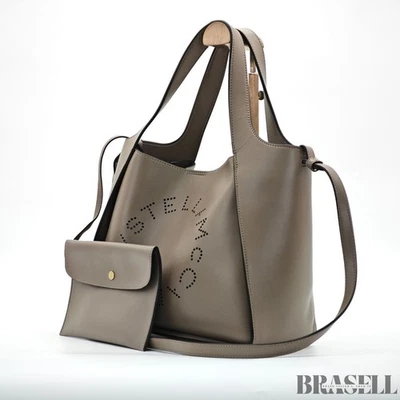 Stella McCartney 2-Way Tote Bag 513860 Greige with Case Large Capacity - Image 1 of 4