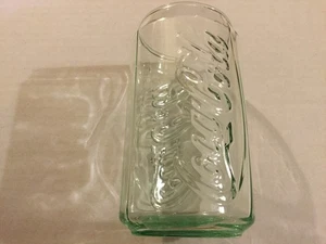 Vintage Green-Tinted Glass Coca Cola Can-Shaped Soda Drinking Cup Tumbler - Picture 1 of 8