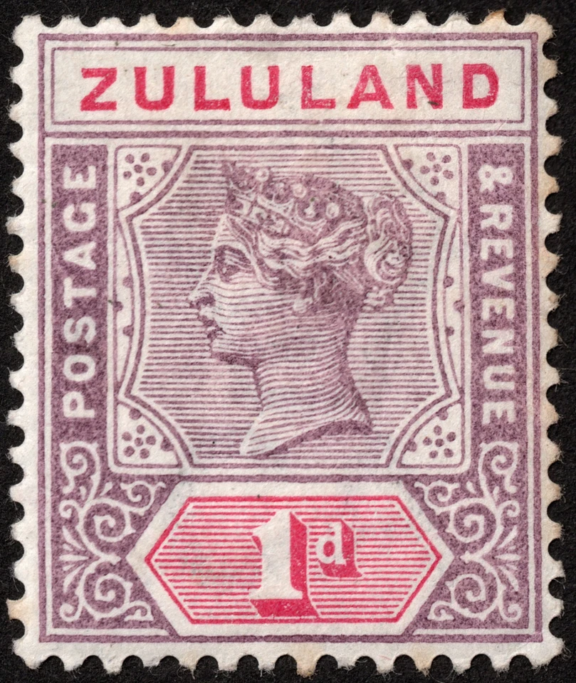 Zululand Stamp Scott # 16 Mint F-VF - 1d Lilac & Rose Queen Victoria Portrait - Image 1 of 1
