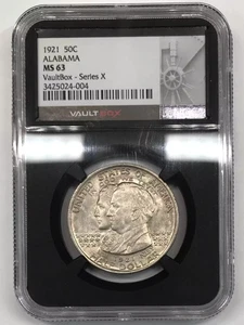 1921 P Alabama Centennial Commemorative Half Dollar NGC MS-63 VaultBox Series X - Picture 1 of 3