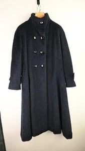 Heidinger Modell alpaca & mohair blend coat in midnight blue size 38/UK12 - Foto 1 di 15