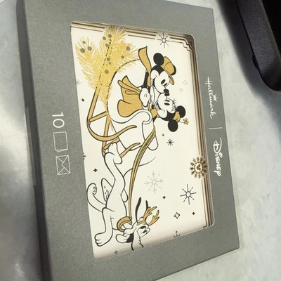 Hallmark, Disney Winter Sleigh Holiday Greeting 10 Cards, Mickey/Minnie, Pluto - Image 1 of 2