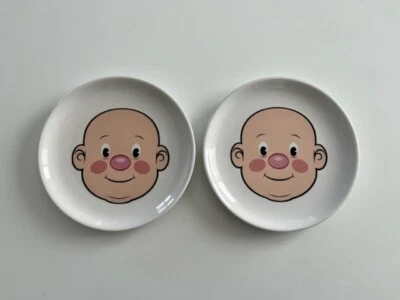 Juego de 2 platos de cena de cerámica para niños Fred Mr Food Face a juego. ¡Gran calidad! Foto 1 de 4