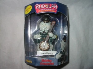 SAM EL MUÑECO DE NIEVE con adorno de banjo Enesco Rudolph Island of Misfit Toys 880485 - Imagen 1 de 1