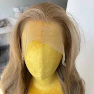 Lace Front Wig Honey blonde Heat Resistant Synthetic Hair Long Straight - Picture 1 of 10