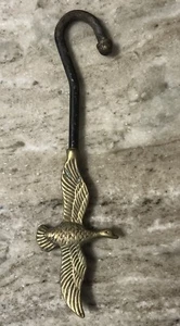 Vintage Brass Flying Duck Fireplace Hook Damper Pull - Picture 1 of 4