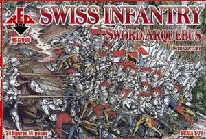 Swiss Infantry (Sword/Arquebus) 16th century. (34 figures) 1/72 RedBox 72060 - Picture 1 of 3