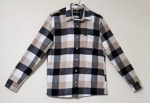 Hollister California Mens Size M Long Sleeve Flannel Color Block Button Up Shirt - Picture 1 of 17