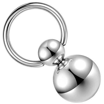 12g/14g Surgical Steel CBR Ring for Ear, Nipple, PA or Guiche Piercing Jewelry - Image 1 of 4