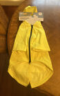 NEW Bark Home The Dry Dog Raincoat Yellow Waterproof Zip Up Size L FREE SHIP!