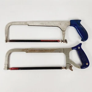 2 Vintage Craftsman Hacksaws Blue Handle - Picture 1 of 10