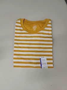 Wonder Nation Short Sleeve Tee Shirt XL (14-16) Yellow Stripe Kids Shirt - Picture 1 of 2