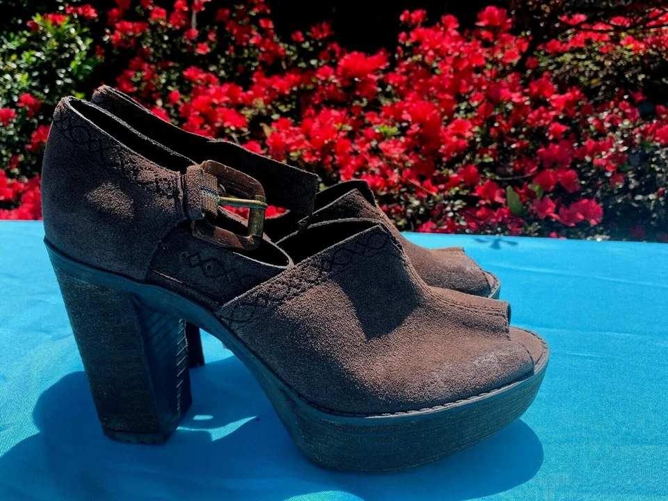 NICOLE Nuevo Tacón Alto Peep Toe Alpargatas Plataformas Cuñas Talla 6 ❤️ ts17j Foto 1 de 4