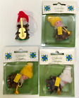 4 Vintage Christmas Tree Ornaments, Pine Cone Musicians, New Old Stock - Germany