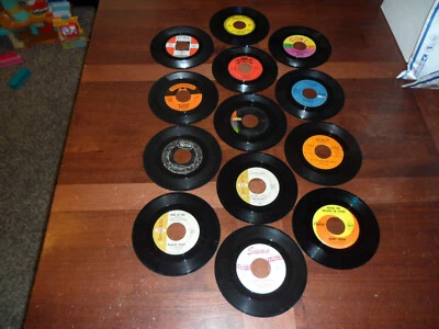 Lot of 13 Vintage 45 rpm Records Ral Donner Dion The Fireballs Turtles D Eddy Foto 1 de 4