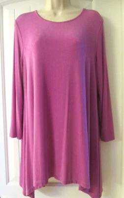 Coldwater Creek, túnica pulóver rosa resistente a las arrugas, acetato/espa, L, nueva sin etiquetas Foto 1 de 4