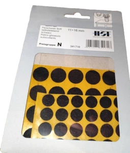 Untersetzter Filzgleiter Selbstklebend 24x  11 mm/ 20x 16 mm hauch dünn schwarz - Bild 1 von 1