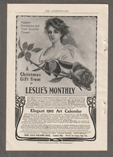 Vintage 1901 LESLIE'S 1902 CALENDAR Mag. Ad~Actresses~A HOUSE PARTY Book/CONTEST