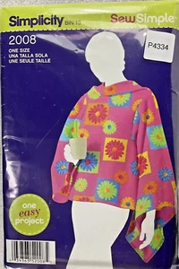 Simplicity Sewing Pattern 2008 One Size Misses Fleece Lounge Blanket - Picture 1 of 4