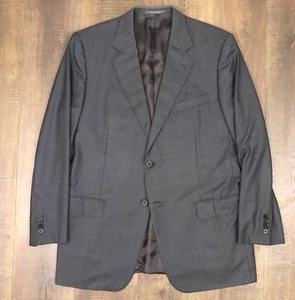 Ermenegildo Zegna 15 MILMIL Steel Gray Wool Micro Plaid Blazer Sportcoat 42 R - Picture 1 of 11