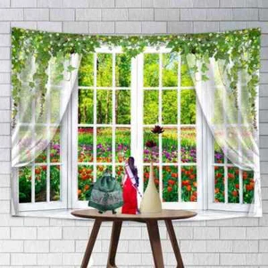 Nature Tapestry For Action Figure Background Backdrop Diorama Doll House Curtain - Picture 1 of 7