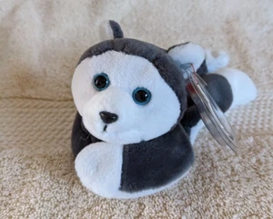 Nanook - Ty Beanie Baby Original 1996 - Grey and White Husky - Mint w/Mint Tags - Picture 1 of 8