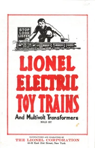 1920 LIONEL CONSUMER APOLOGY FOLDER REPRODUCTION BY WM. VAGELL'S TREASURE HOUSE - Picture 1 of 3