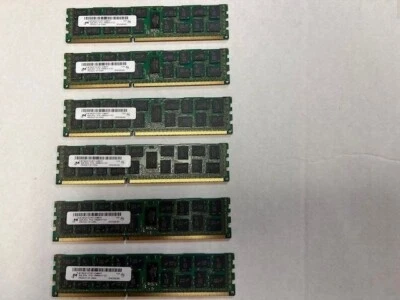 LOT X6 Micron 8GB PC3L-10600R DDR3-1333MHz ECC Server RAM MT36KSF1G72PZ-1G4M1FF - Image 1 of 3
