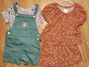 Girls 365 Kids Shorts 2 Sets Unicorn Butterflies Size 6 - Picture 1 of 5