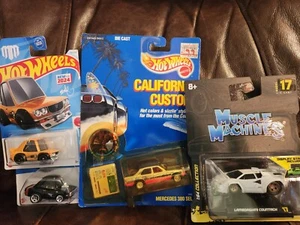 1989 Hot Wheels Cali Customs Mercedes&Others Lot!  Muscle Mach Lambo Countach!! - Bild 1 von 7
