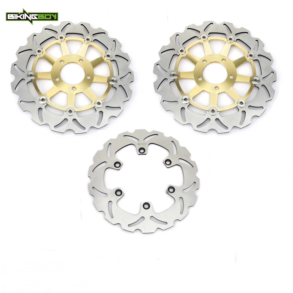 Rotores de discos de freno delanteros traseros Concours 1000 ZG1000A GTR 1000 94-06 para Kawasaki Foto 1 de 4