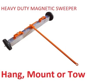 60" | 3-in-1 Magnetic Sweeper w/ Quick Release | Tow Mount Hang Sweeper Magnet - Picture 1 of 3
