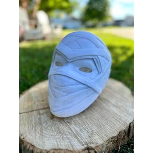 Weathered Moonknight 3D Printed Helmet Wearable Cosplay w/ Glowing LED Eyes - Picture 1 of 10