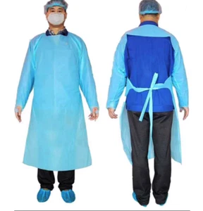 Isolation CPE 35 Gowns With Thumb Loop Protective, Disposable & Fluid Resistant - Picture 1 of 3