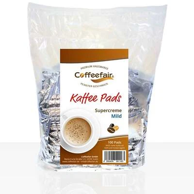 Coffeefair Kaffee-Pads Megabeutel Supercreme mild - 100Stk einzeln verpackt - Bild 1 von 4