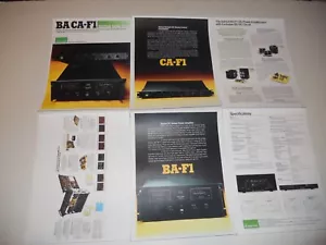 Sansui 1980 Brochure BA-F1 Amplifier, CA-F1 Preamp 6 Pgs, Info+Specs, Articles - Picture 1 of 2