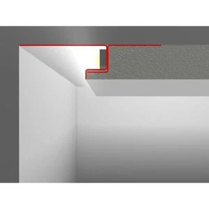 2m LED Plaster profile SNL 20-80mm Viewing leg Steel Zinc sheet - Picture 1 of 14
