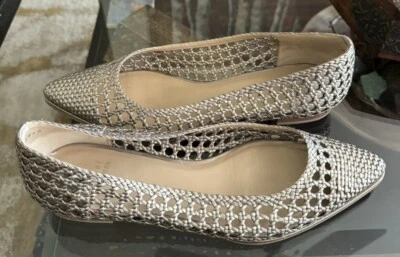 Stuart Weitzman Mujer Tejido Cuero Lt Bronce/Dorado Metálico Plano RL76946 9.5 M Foto 1 de 4