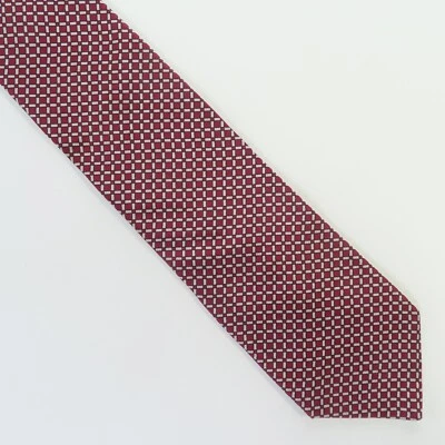 Corbata Tom James Hombre Seda Rojo Blanco Cuadros 3.75" 58" EE. UU. Foto 1 de 4