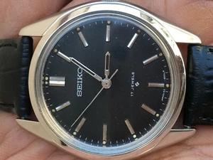 Vintage seiko 6300-8000 Mens Stainless Steel watch Black dial Keeping time - Picture 1 of 12